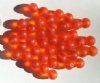 50 8mm Round Transparent Matte Orange Glass Beads